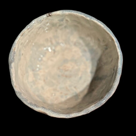 Vintage Pottery Drip Glazed‎ With A Leaf Pattern Design & Artist Signed - Picture 6 of 11